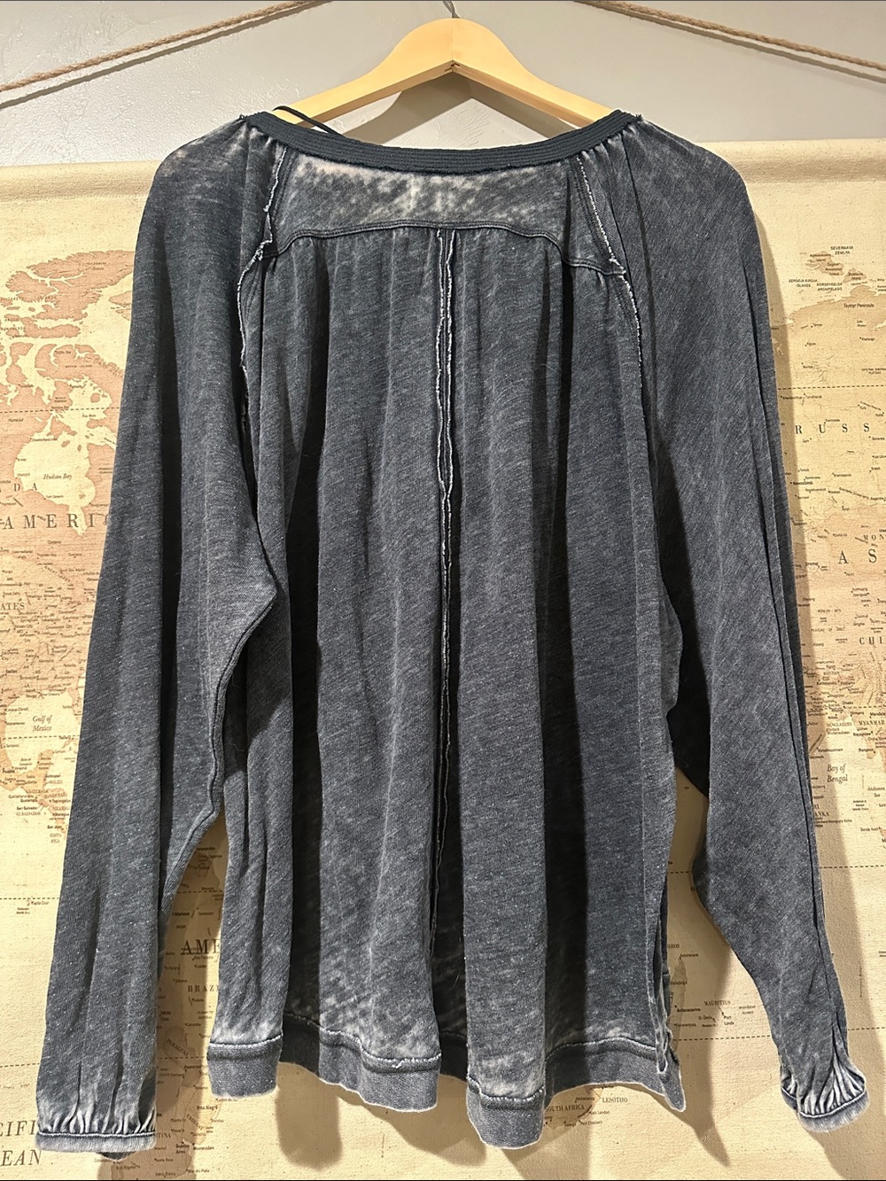 We The Free Washed gray Long-Sleeve Peasant Top - Picture 10 of 11
